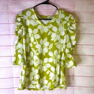 Cato Est.1946‎ Floral Puff Sleeves Shirt Size Medium